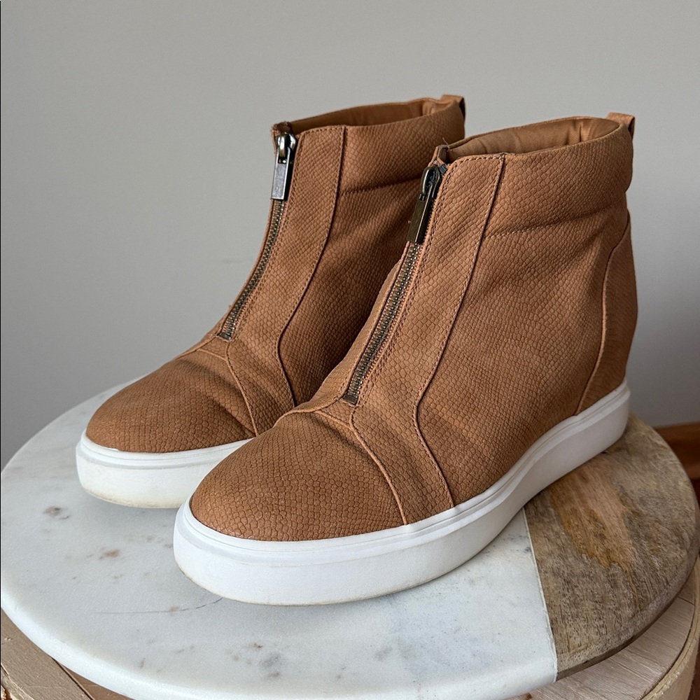 MIA Tan High-Top Sneakers